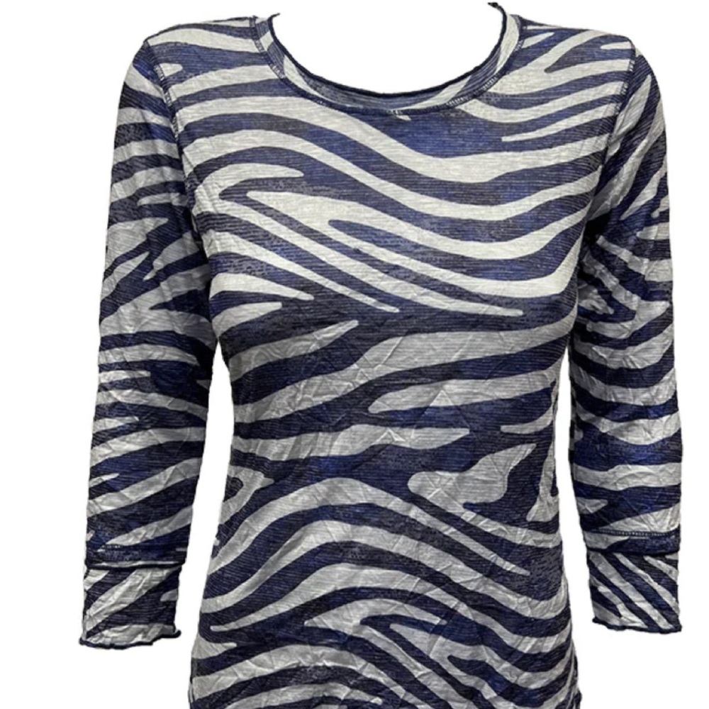 David Cline Crushed 3/4 sleeve tiger crew